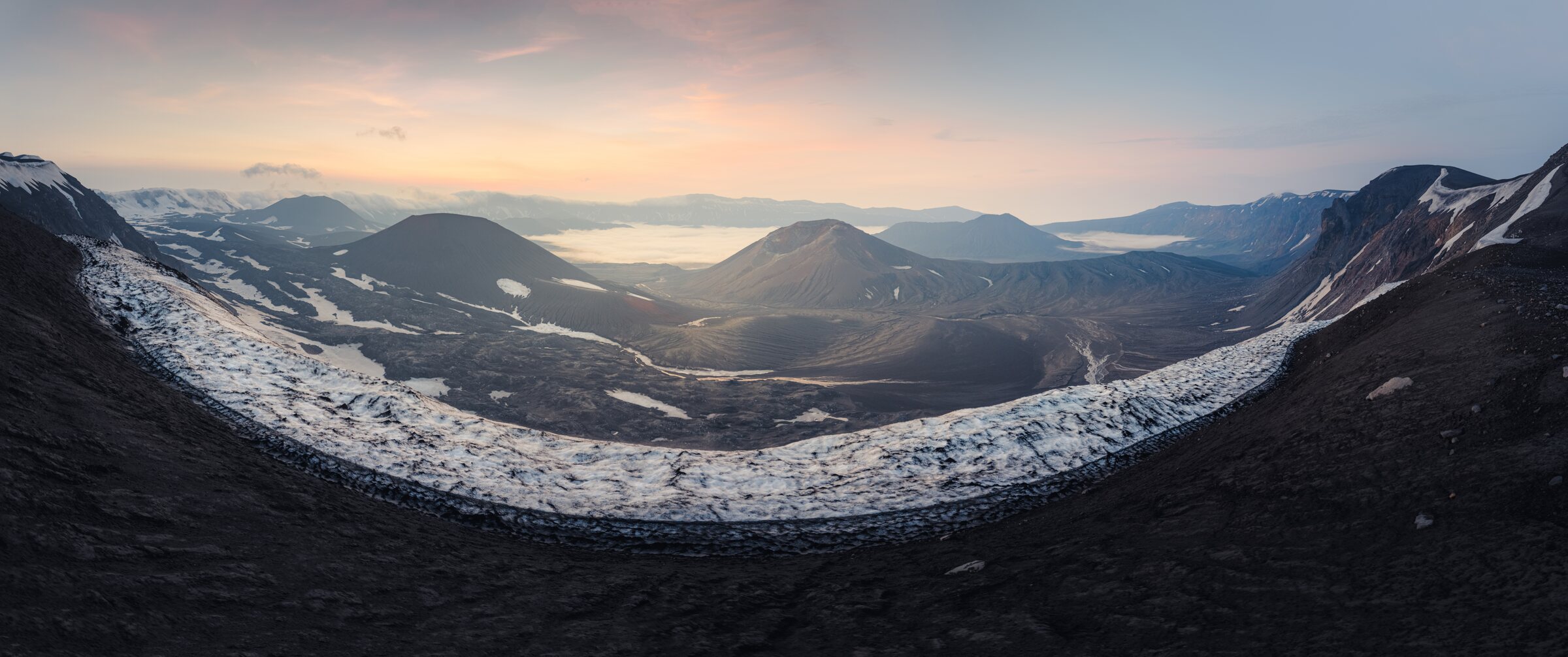 The Okmok caldera on Umnak Island